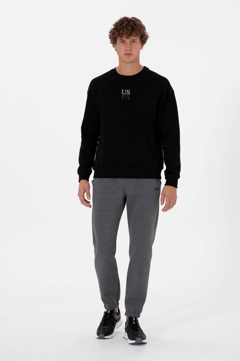 Erkek Antrasit Melanj Şardonlu Eşofman Altı