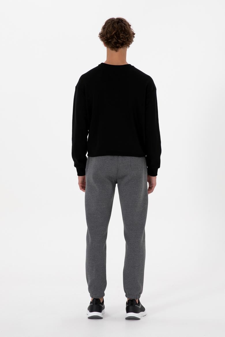 Erkek Antrasit Melanj Şardonlu Eşofman Altı - 50313745026