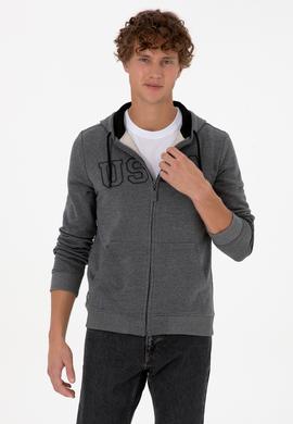 Erkek Antrasit Melanj Örme Hırka - 50313719001