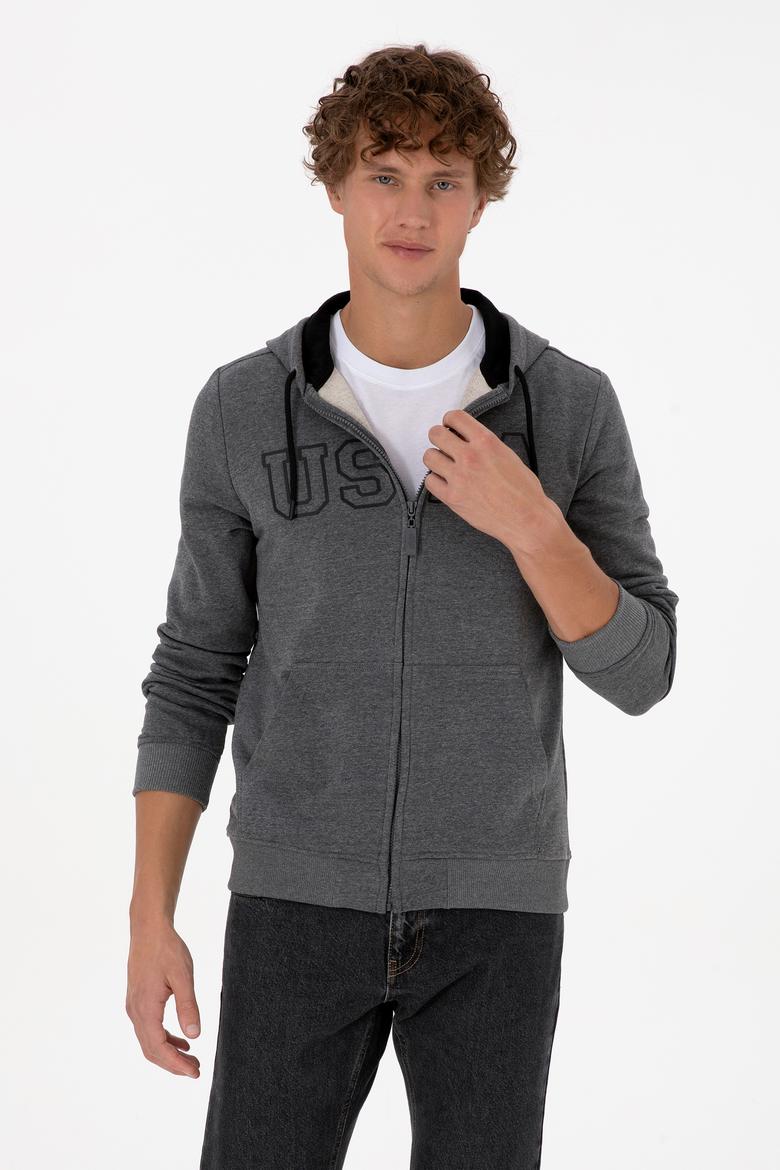 Erkek Antrasit Melanj Örme Hırka