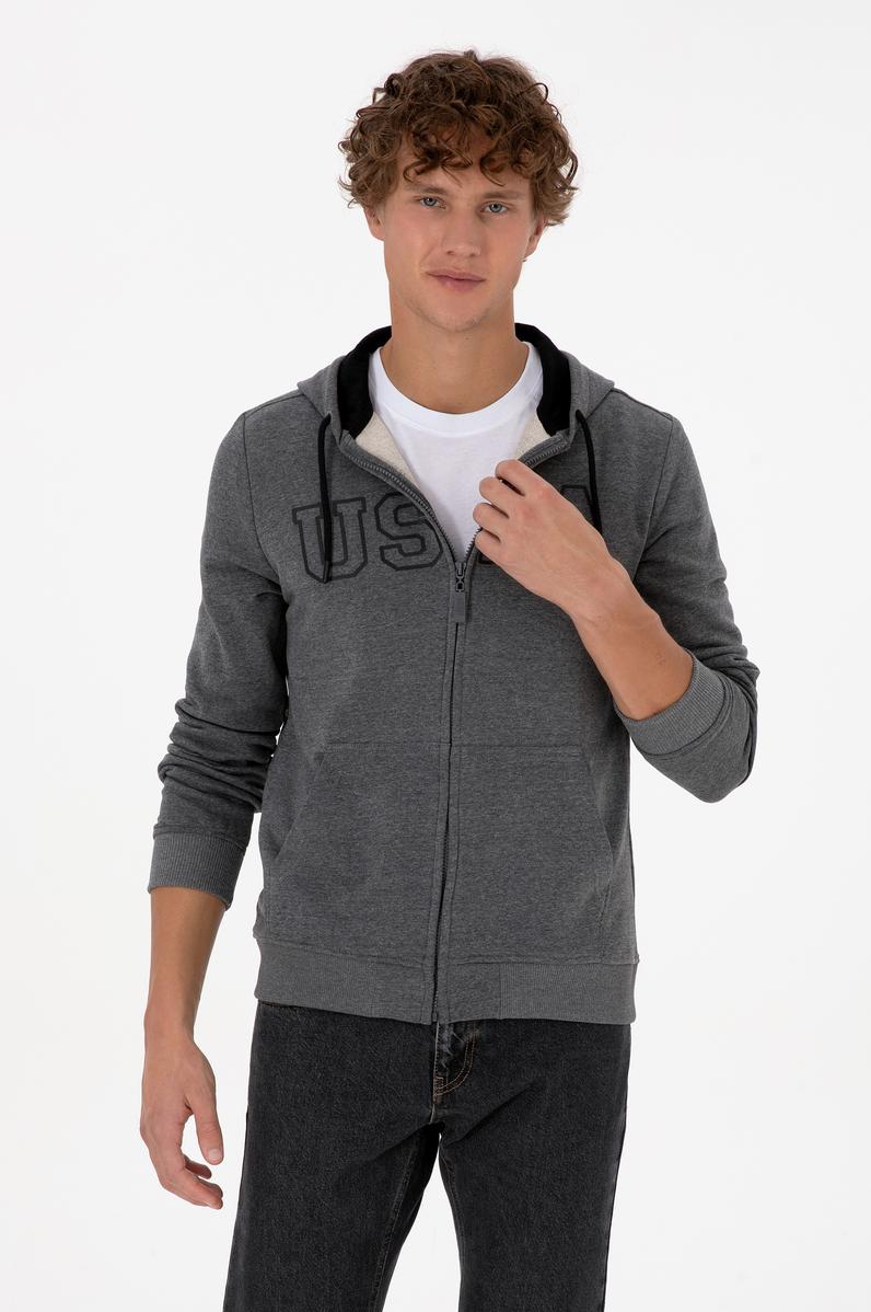 Erkek Antrasit Melanj Örme Hırka