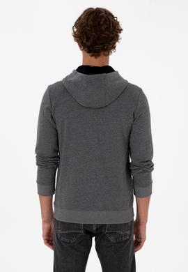 Erkek Antrasit Melanj Örme Hırka - 50313719001