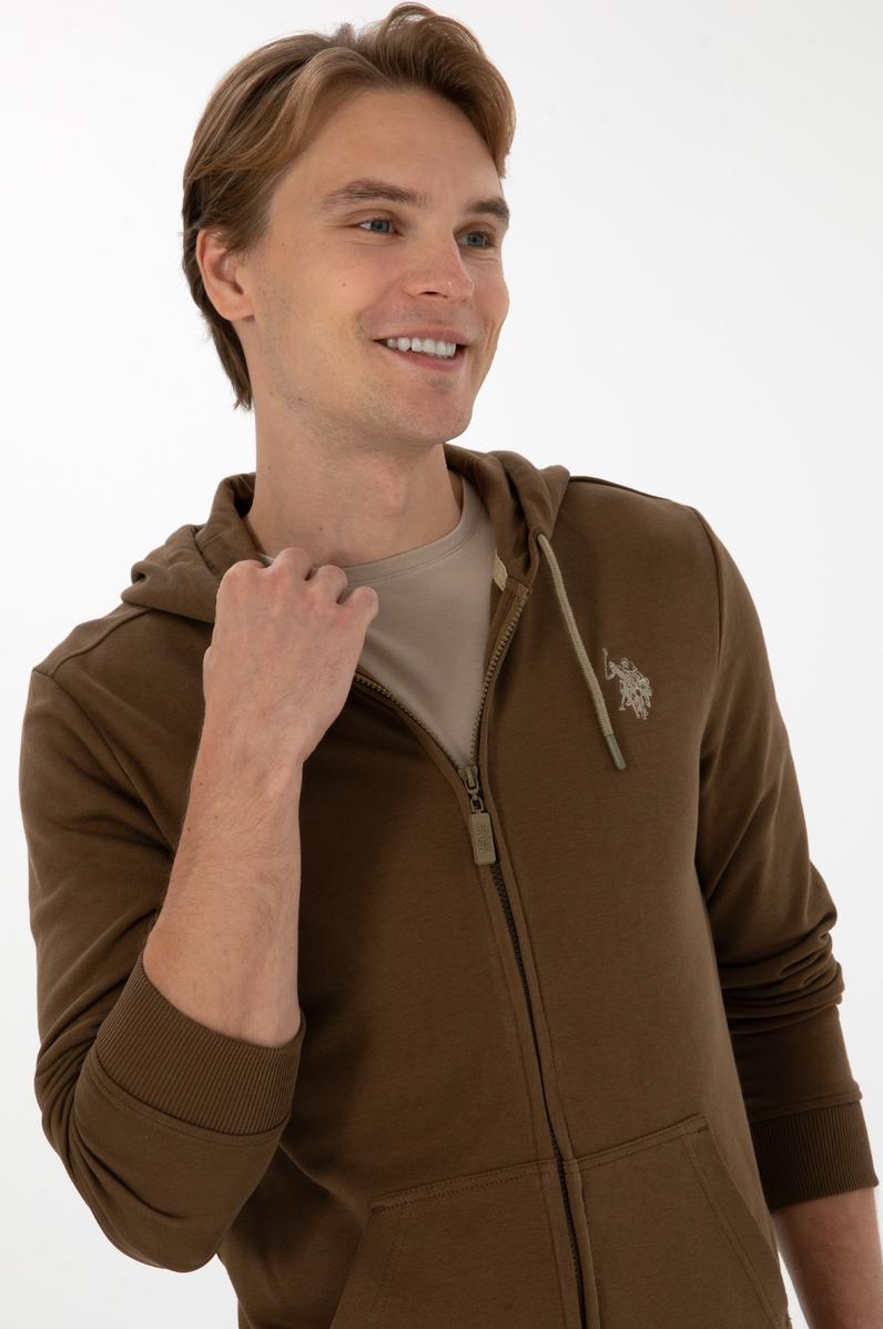 Erkek Haki Örme Hırka