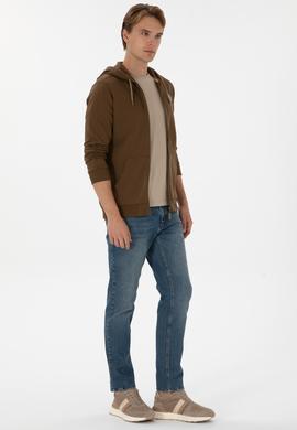 Erkek Haki Örme Hırka - 50313748107