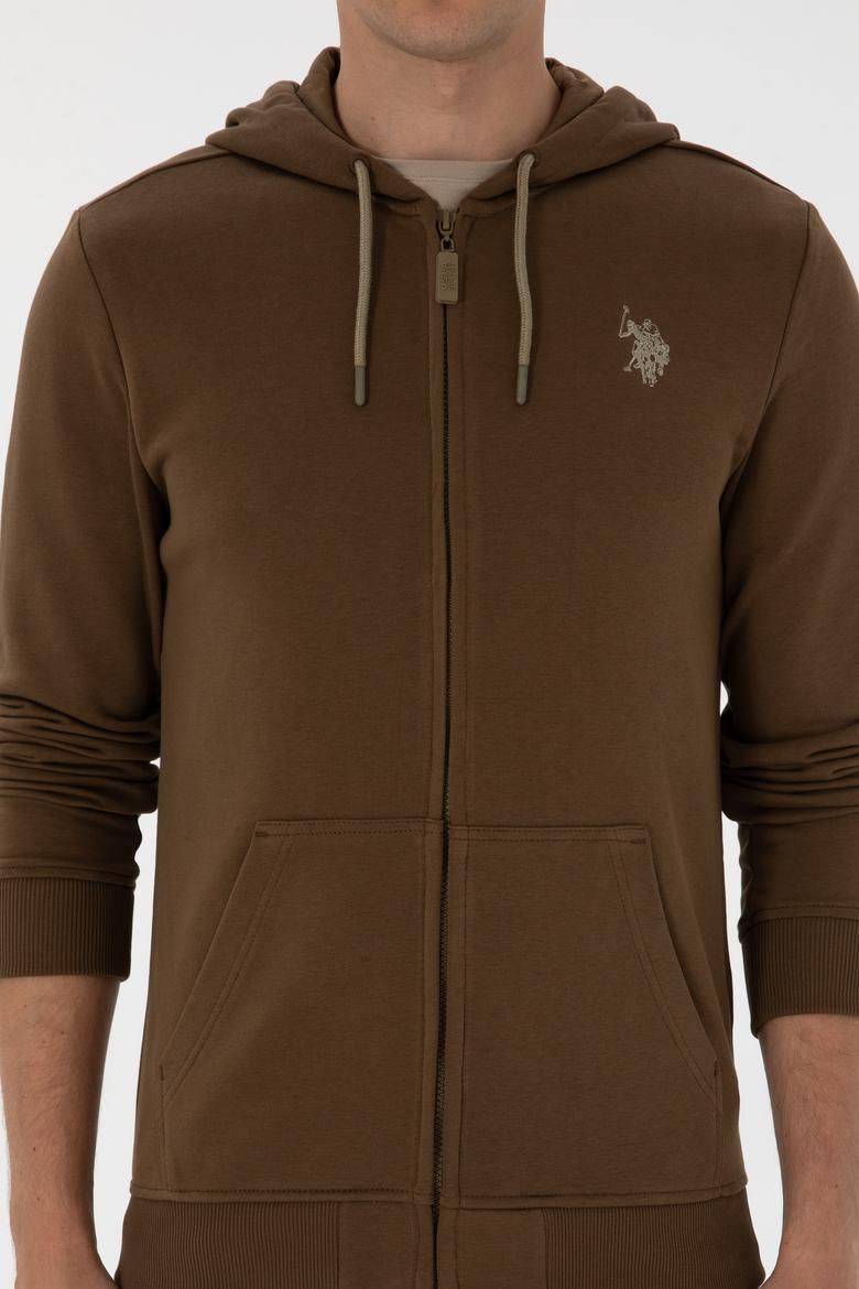 Erkek Haki Örme Hırka - 50313748107