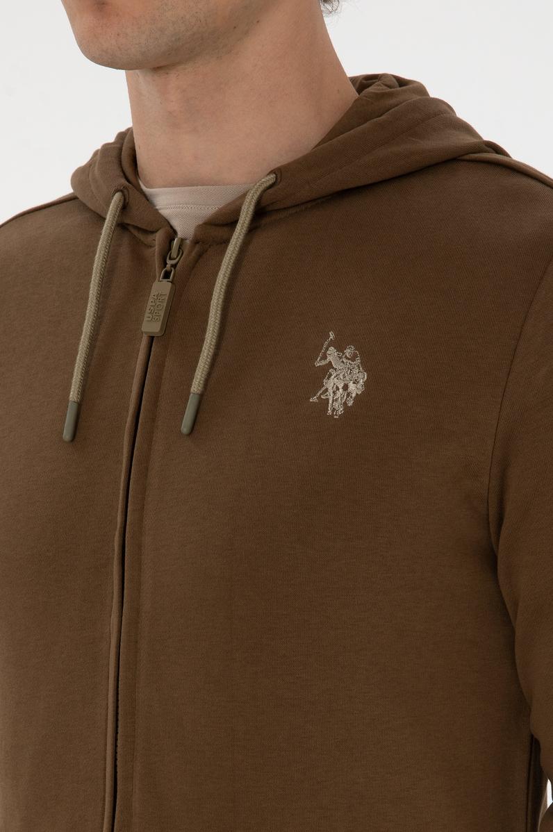 Erkek Haki Örme Hırka