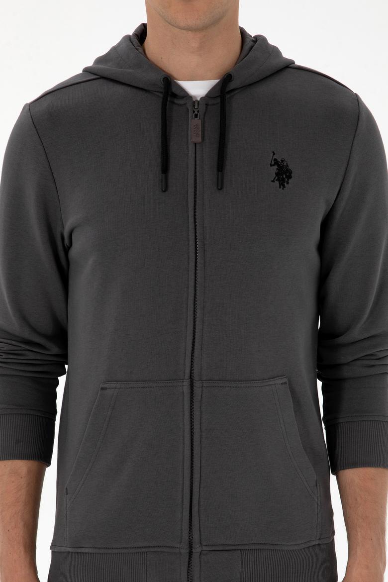 Erkek Gri Örme Hırka - 50313748078