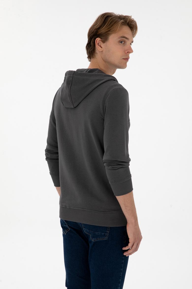 Erkek Gri Örme Hırka - 50313748078