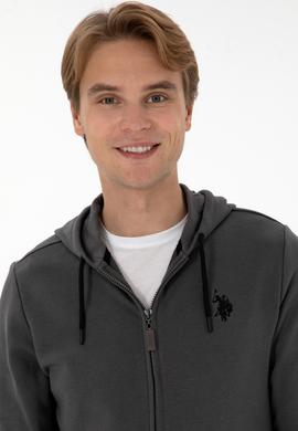 Erkek Gri Örme Hırka - 50313748078