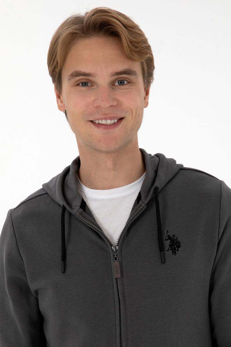 Erkek Gri Örme Hırka