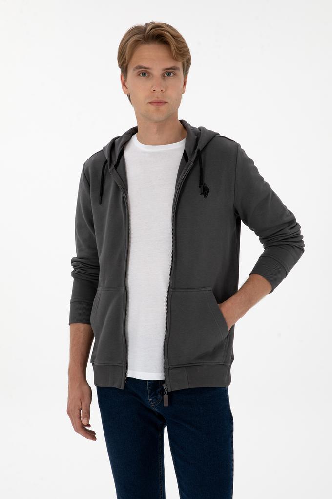 Erkek Gri Örme Hırka