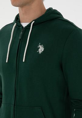 Erkek Koyu Yeşil Örme Hırka - 50313748114