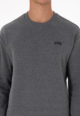 Erkek Comfort Fit Bisiklet Yaka Şardonlu Antrasit Melanj Basic Sweatshirt - 50313757227