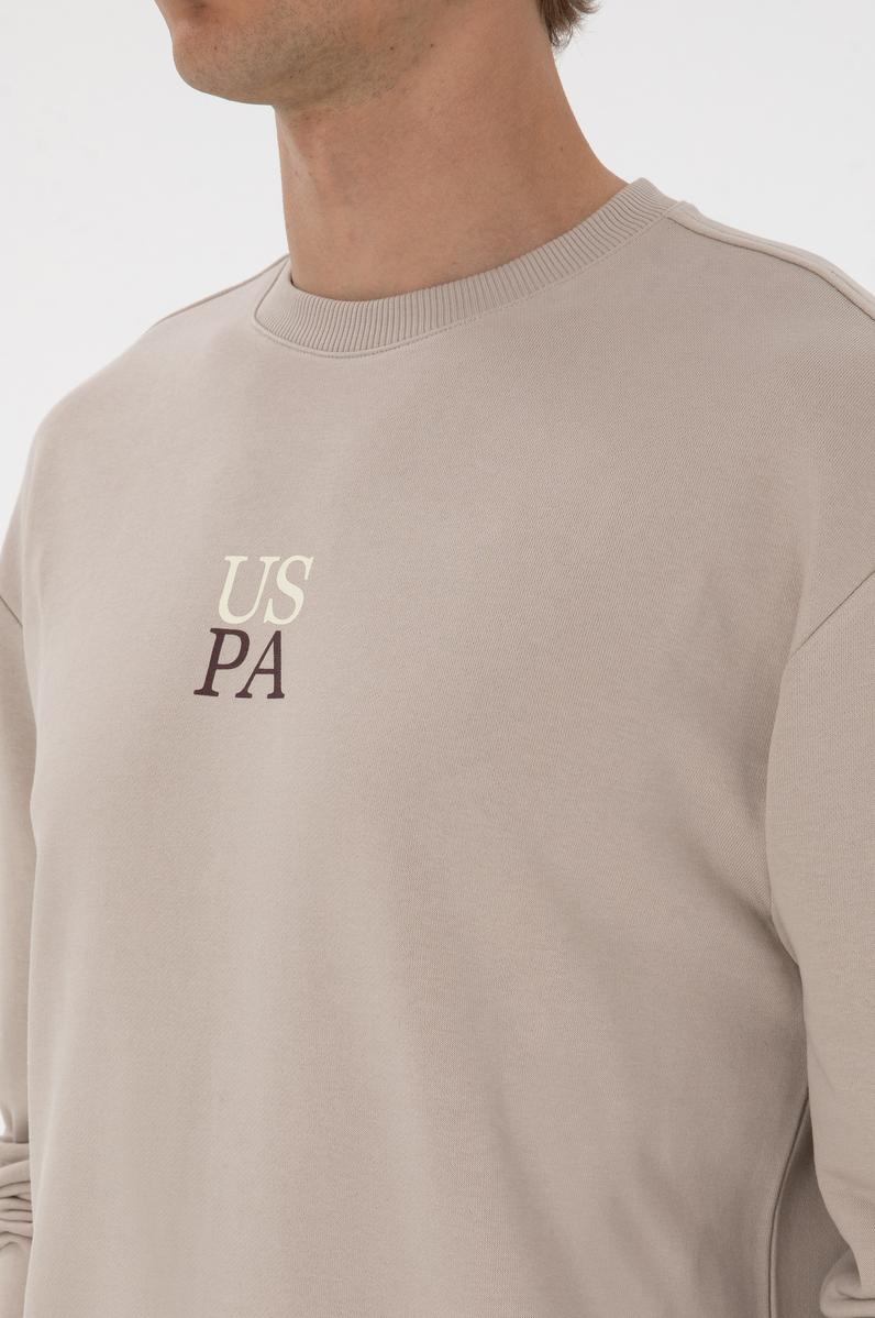 Erkek Comfort Fit Bisiklet Yaka Taş Basic Sweatshirt