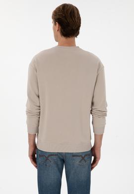 Erkek Comfort Fit Bisiklet Yaka Taş Basic Sweatshirt - 50313760021