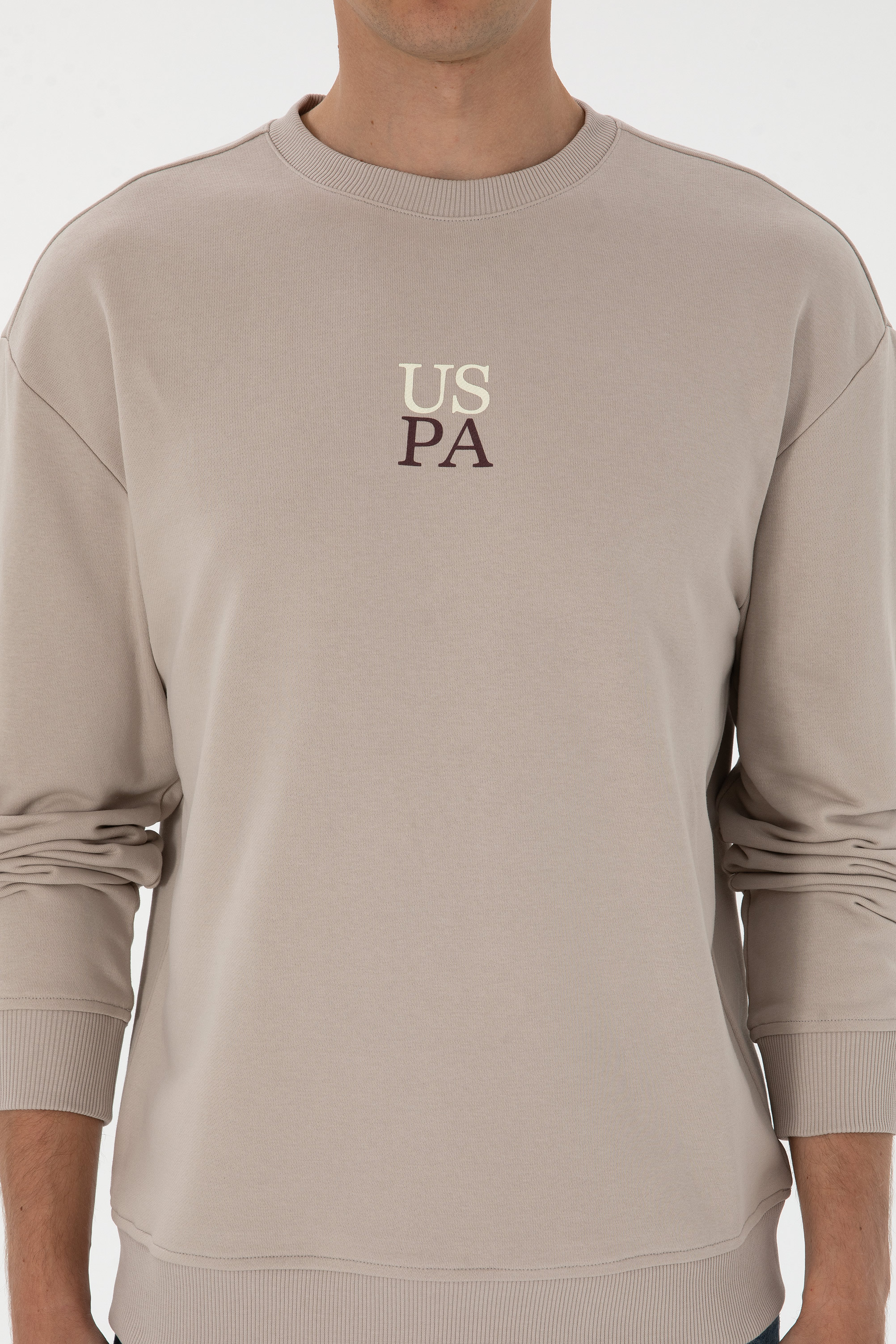 Erkek Comfort Fit Bisiklet Yaka Taş Basic Sweatshirt - Image 6