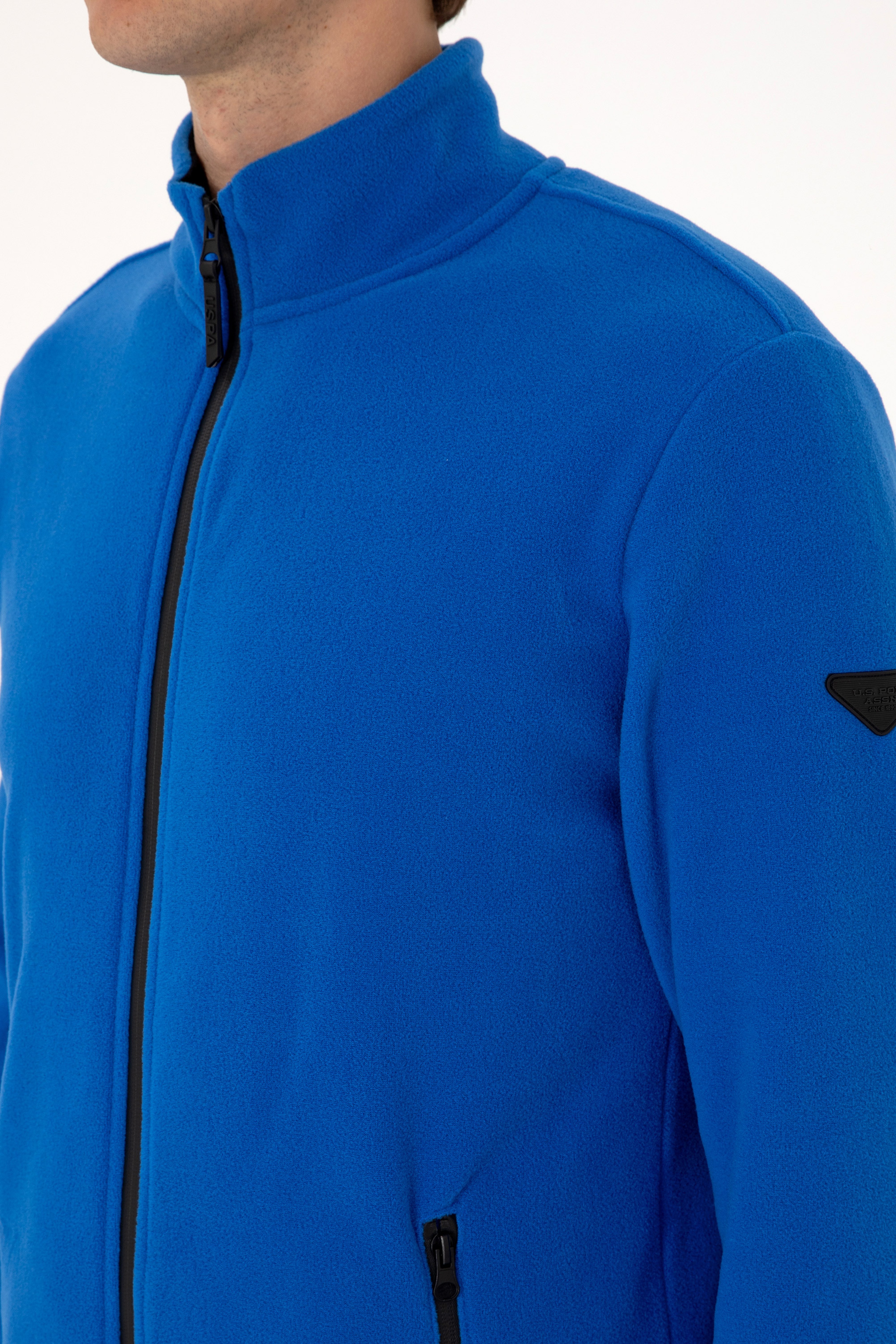 Erkek Regular Fit Saks Polar Örme Hırka - Image 7