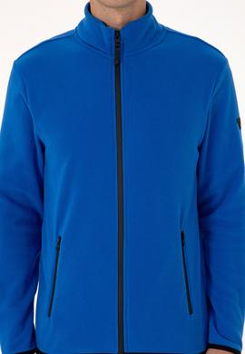 Erkek Regular Fit Saks Polar Örme Hırka - 50313779123