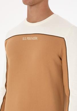 Erkek Regular Fit Bisiklet Yaka Camel Sweatshirt - 50315507019