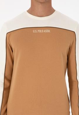Erkek Regular Fit Bisiklet Yaka Camel Sweatshirt - 50315507019