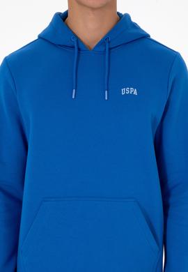 Erkek Regular Fit Kapüşonlu Şardonlu Saks Basic Sweatshirt - 50315582267