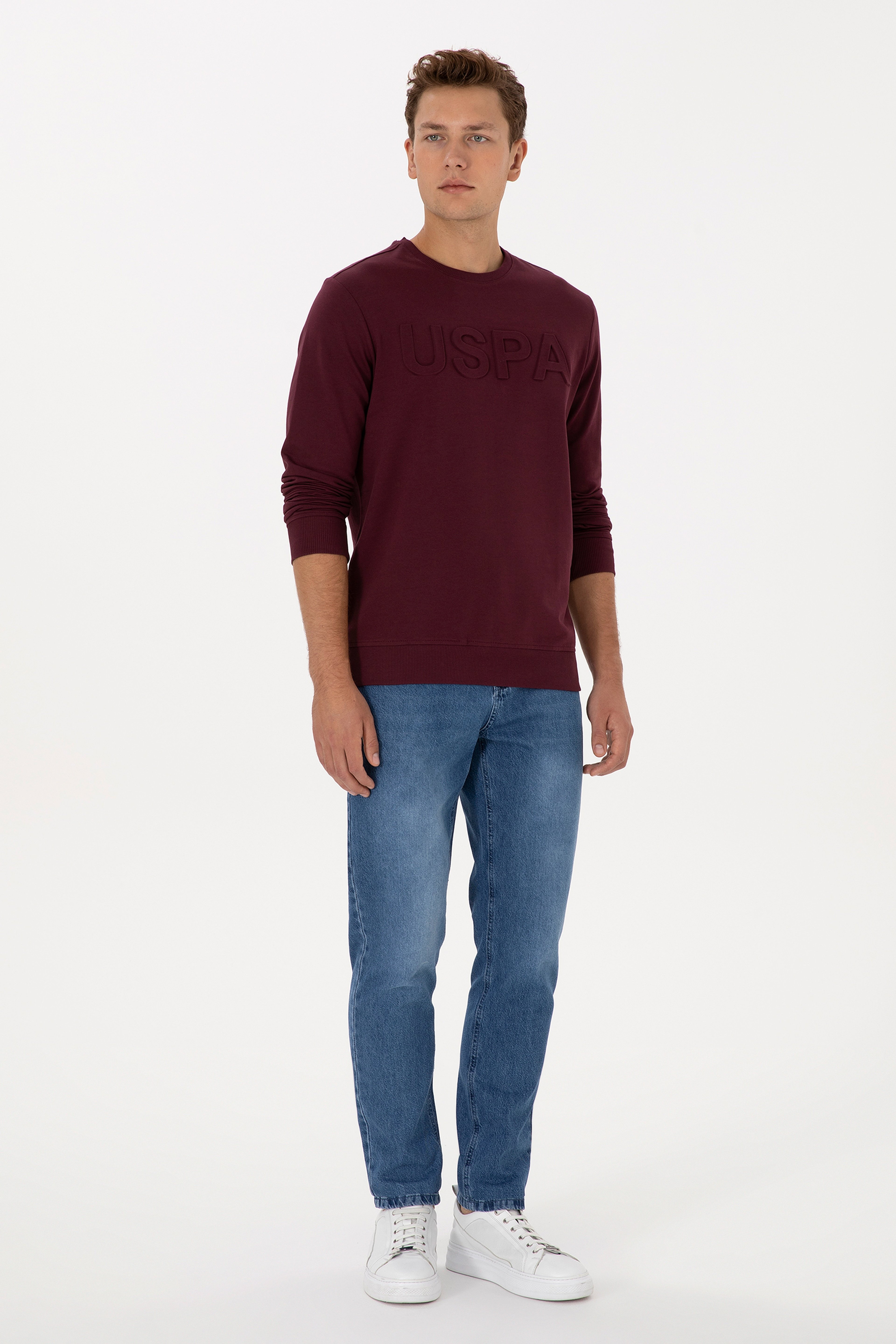 Erkek Açık Mavi Jean Tapered Fit Pantolon