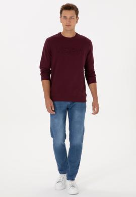 Erkek Açık Mavi Jean Tapered Fit Pantolon - 50316545006