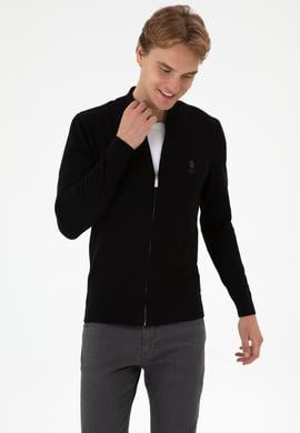 Erkek Slim Fit Siyah Triko Hırka - 50313684024