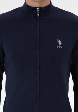 Erkek Slim Fit Lacivert Triko Hırka - 50313684005