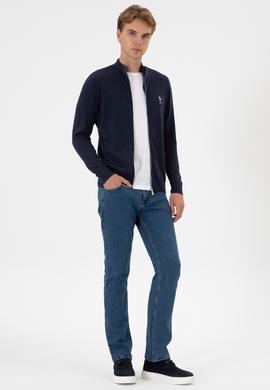Erkek Slim Fit Lacivert Triko Hırka - 50313684005
