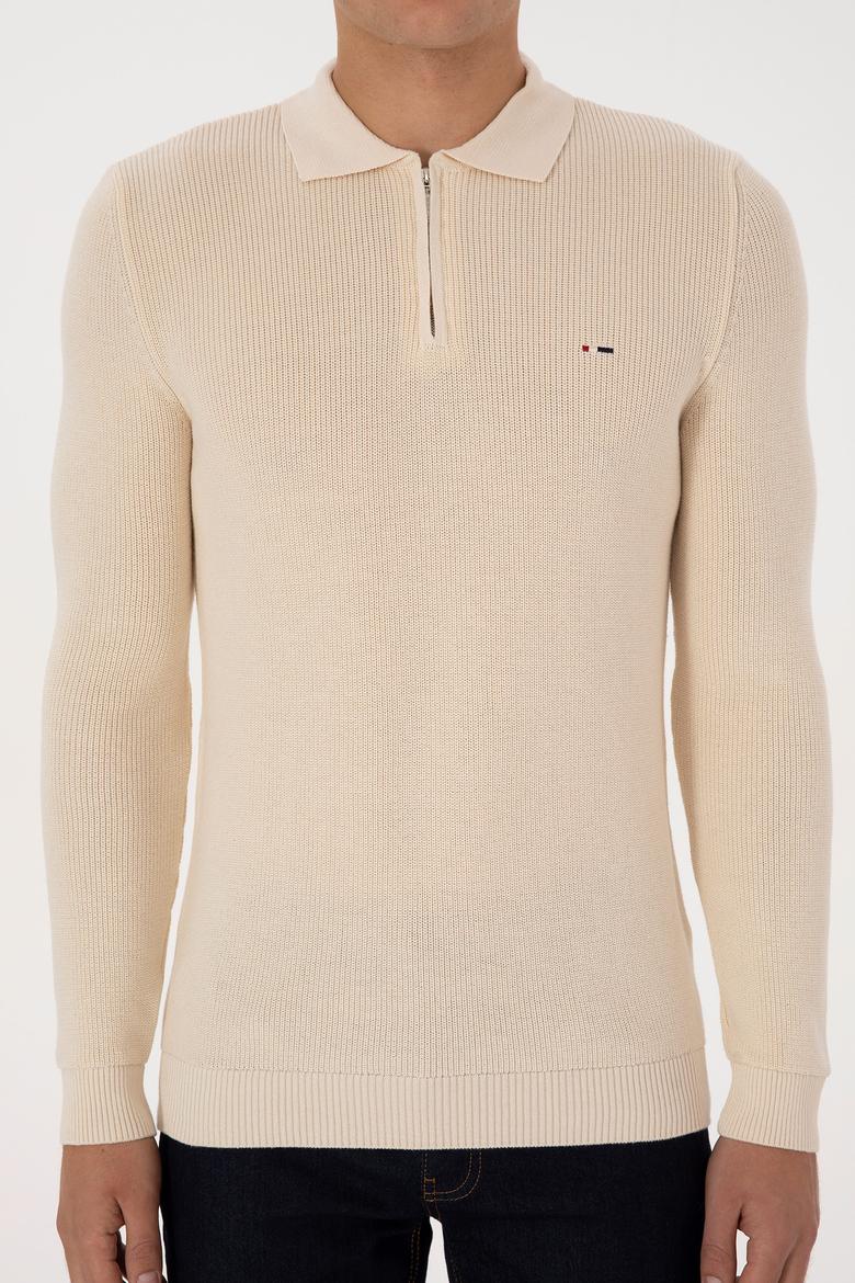 Erkek Krem Basic Kazak - 50313685071