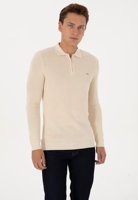 Erkek Krem Basic Kazak - 50313685071