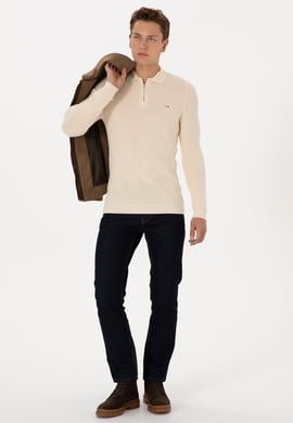 Erkek Krem Basic Kazak - 50313685071