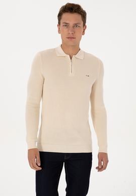 Erkek Krem Basic Kazak - 50313685071