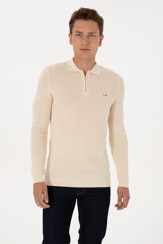 Erkek Krem Basic Kazak