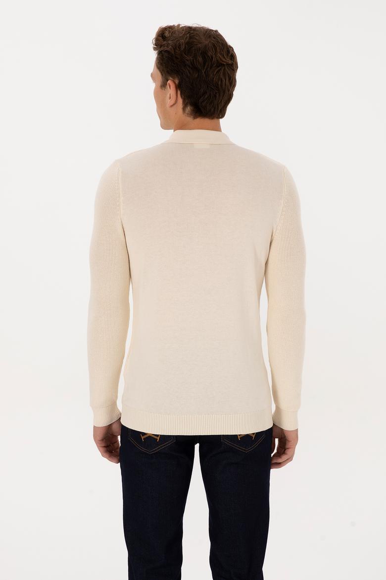 Erkek Krem Basic Kazak - 50313685071