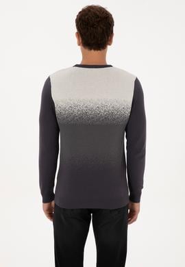 Erkek Regular Fit Bisiklet Yaka Antrasit Kazak - 50314985026