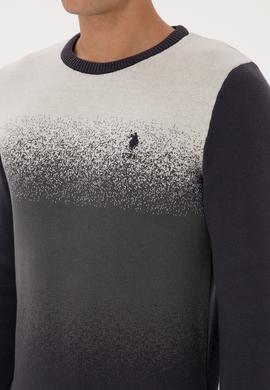 Erkek Regular Fit Bisiklet Yaka Antrasit Kazak - 50314985026