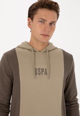 Erkek Regular Fit Kapüşonlu Vizon Sweatshirt - 50316365021