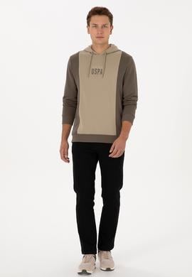 Erkek Regular Fit Kapüşonlu Vizon Sweatshirt - 50316365021