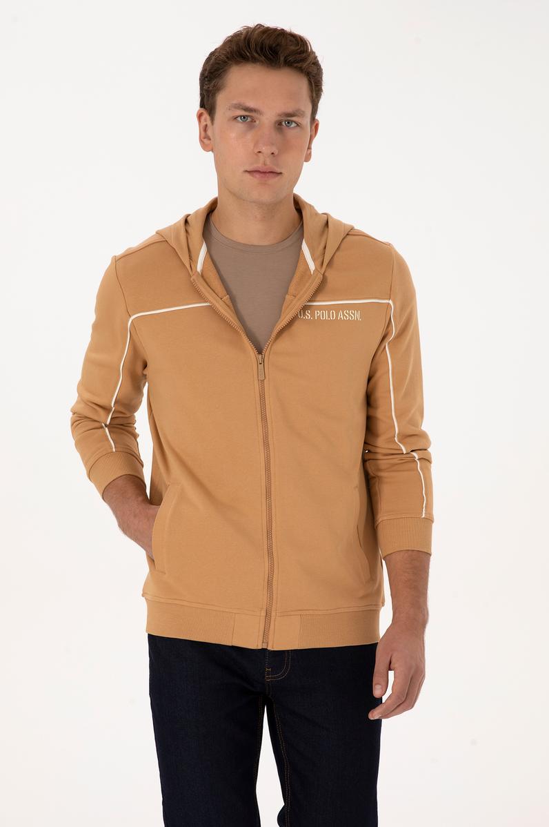 Erkek Camel Örme Hırka