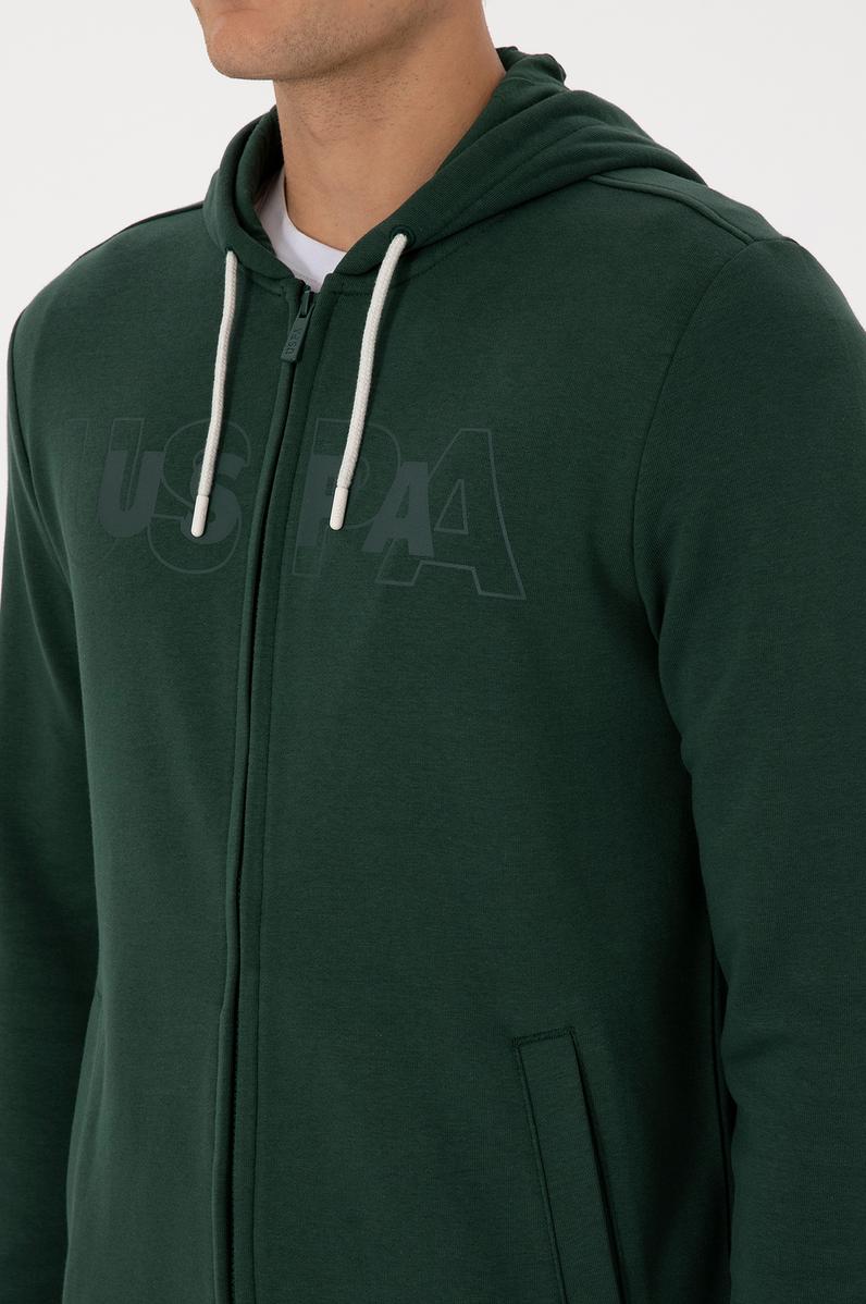 Erkek Koyu Yeşil Örme Hırka