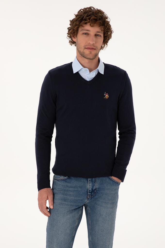 Erkek Lacivert Basic Kazak