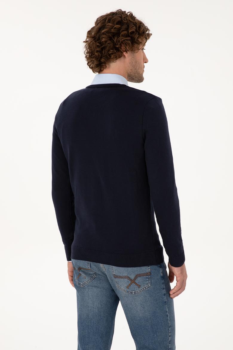 Erkek Lacivert Basic Kazak - 50307778033