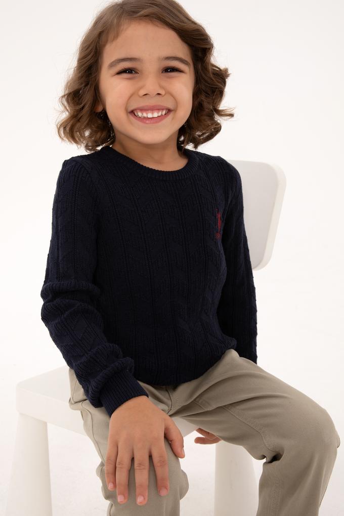 Erkek Çocuk Lacivert Basic Kazak