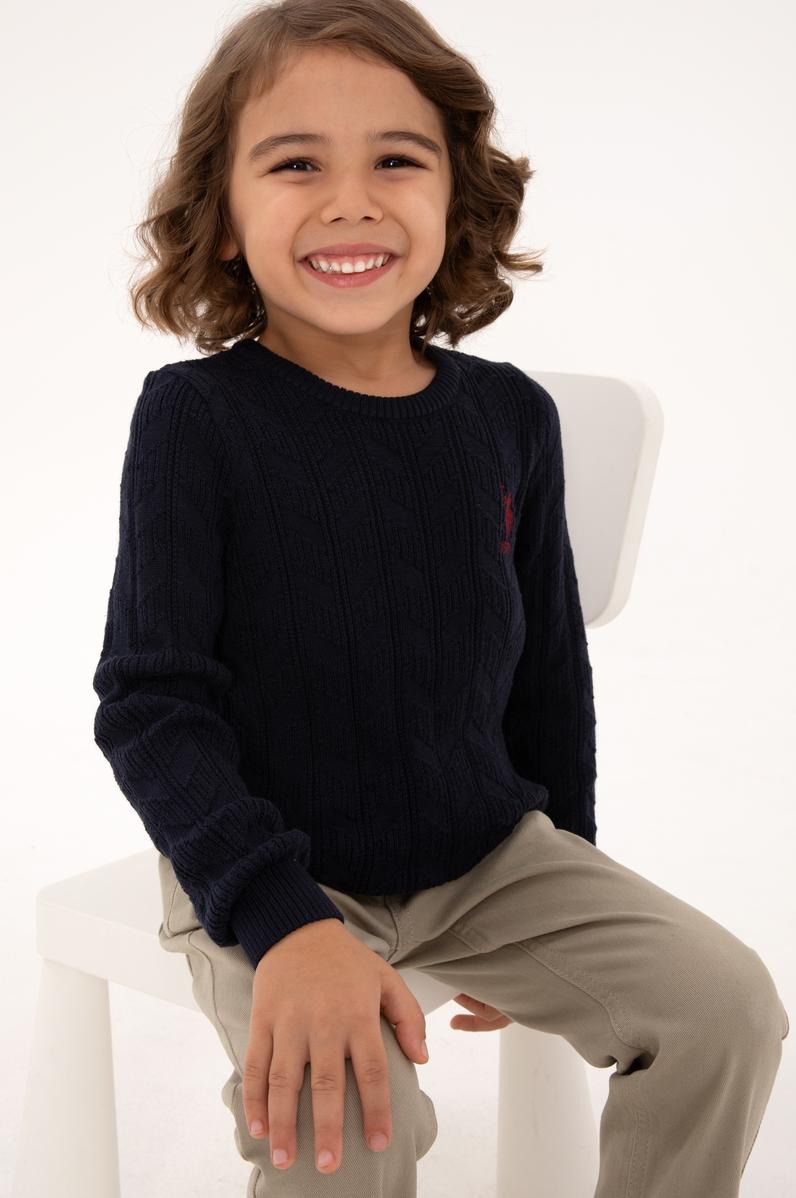 Erkek Çocuk Lacivert Basic Kazak