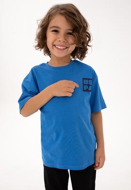 Erkek Çocuk Koyu Mavi Bisiklet Yaka Tişört - 50314961039