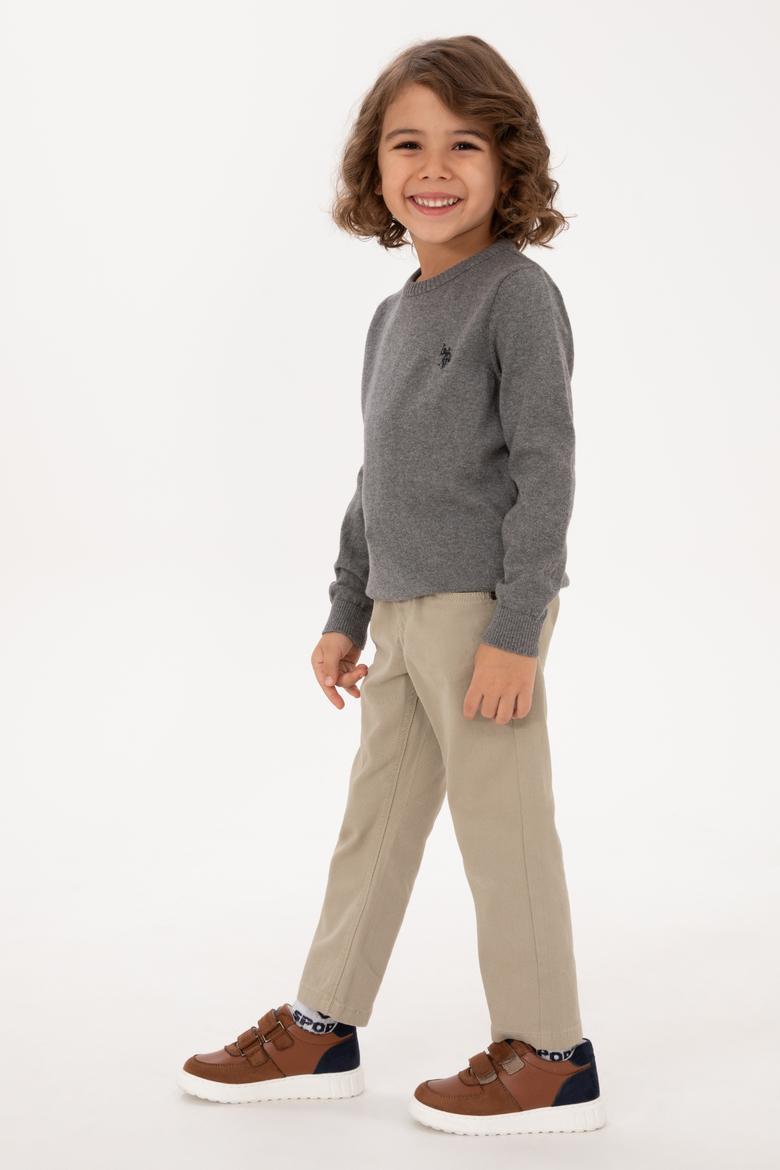 Erkek Çocuk Gri Melanj Basic Kazak - 50315586038