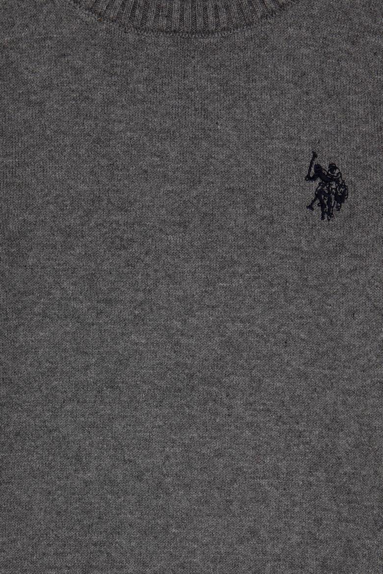 Erkek Çocuk Gri Melanj Basic Kazak - 50315586038