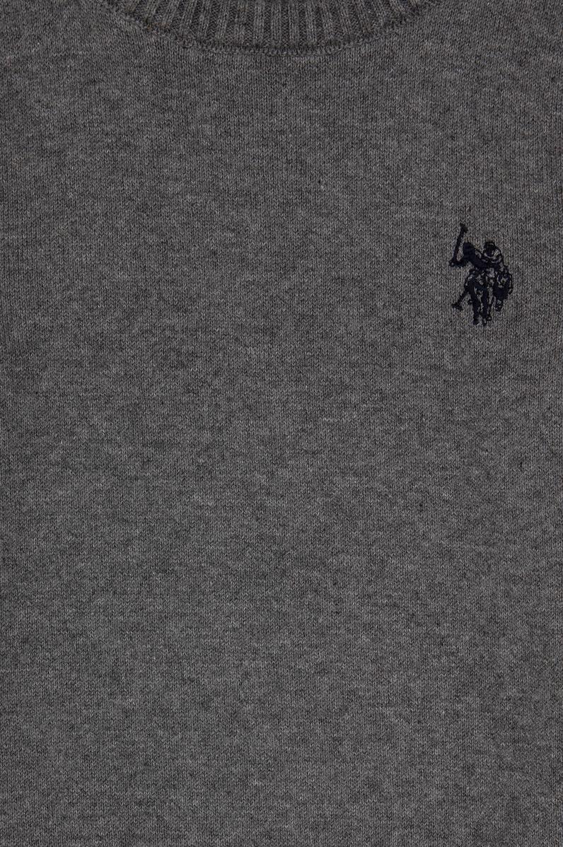 Erkek Çocuk Gri Melanj Basic Kazak